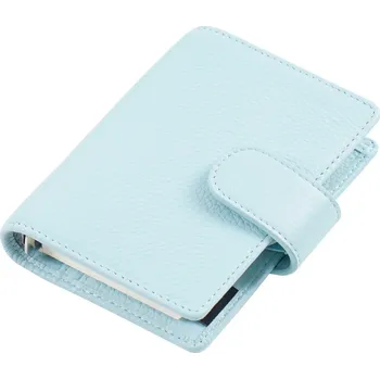 Diář Mini kožený cestovní diář | cestovní diář | mini zápisník - Oblázková Světle modrá