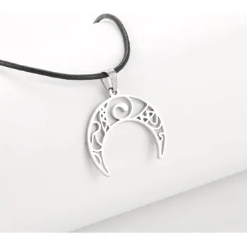 Náhrdelník Stylový náhrdelník s přívěskem | energetický řetízek s přívěskem, magický amulet - Keltský měsíc C