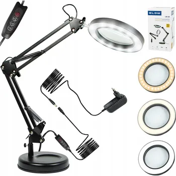 Lampička LED LAMPA KOSMETICKÁ LAMPA LUPA SKLO ZVĚTŠUJÍCÍ RÝSOVACÍ STŮL