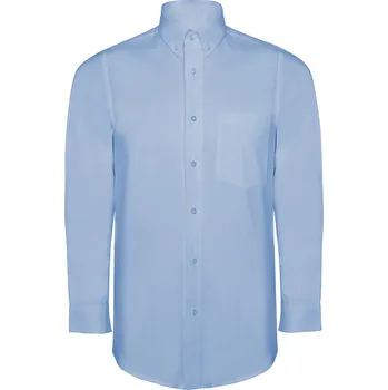 Dámská košile Pánská košile s dlouhým rukávem Oxford nebesky modrá (10) XL