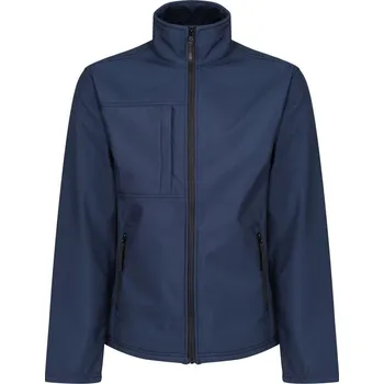 Pánská bunda Pánská 3-vrstvá softshellová bunda "Octagon II" TRA 688 navy-seal grey M