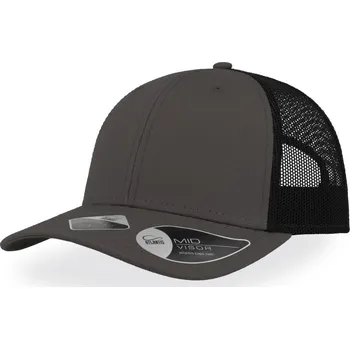 Kšiltovka 6 panelová síťovaná kšiltovka "Recy Three" dark grey-black onesize