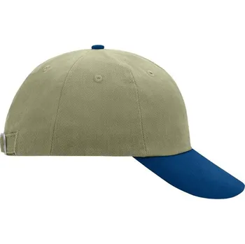 Pokrývka hlavy 6 panelová raver kšiltovka MB 6111 light khaki-navy onesize