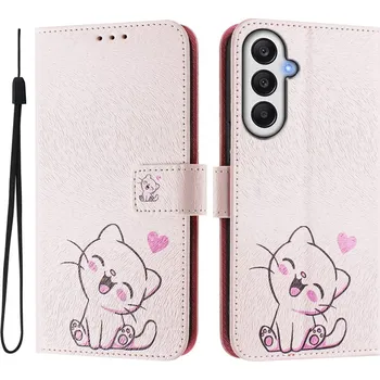 Pouzdro na mobilní telefon Pouzdro na Samsung Galaxy S24 FE kotě růžové