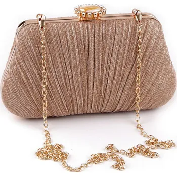 Kabelka Kabelka - psaníčko s lurexovým efektem, barva 5 růžové zlato