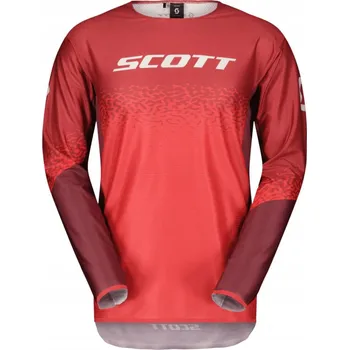 Moto bunda Mikina na Motokros SCOTT Jersey Podium Pro Červená/Šedá Velikost: XXL