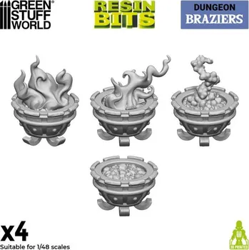 Plastikový model Resin Braziers – resinová ohniště (4 ks)