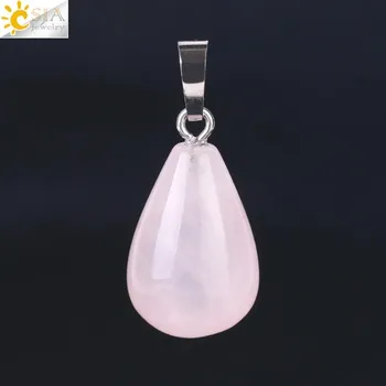 Přívěsek Přívěsek z kamene ve tvaru kapky | přívěsek kámen, přívěsek - Rose Quartz