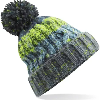 Čepice Pletená čepice s bambulí "Corkscrew" B 486 electric grey onesize