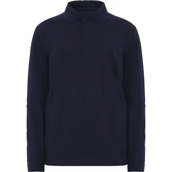 Pánské tričko Pánská polokošile s dlouhým rukávem Santana námořnická modrá (55) 4XL