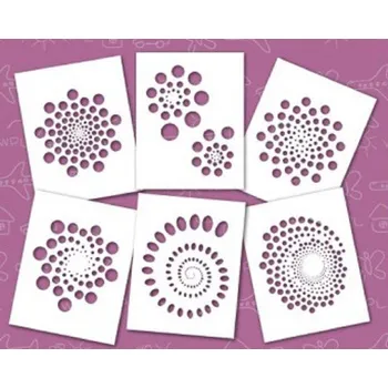 Dětské zboží Sada 6 ks šablon - Spirály