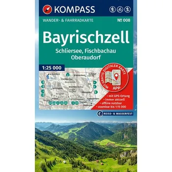 KOMPASS Wanderkarte 008 Bayrischzell, Schliersee, Fischbachau, Oberaudorf 1:25.000