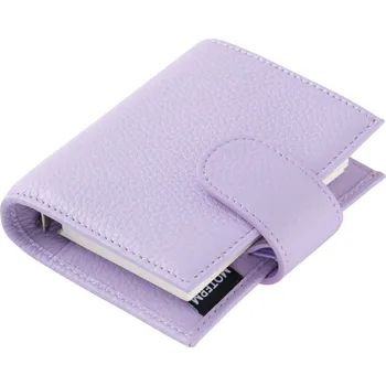 Diář Kožený diář s kroužky na cesty | kožený zápisník | malý diář - Oblázková levandule