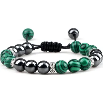 Náramek Náramek s hematitem a dalšími minerály | energetický náramek | přírodní náramek - Malachit