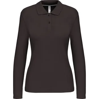 Dámská móda Dámské piqué polo s dlouhým rukávem K 244 dark grey L