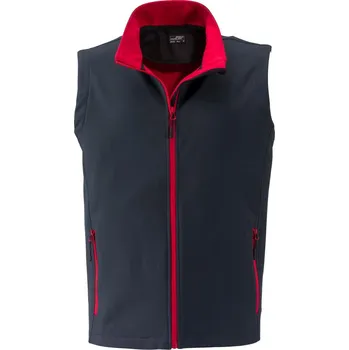James Nicholson Pánská 2-vrstvá promo softshellová vesta JN 1128 iron grey-red L