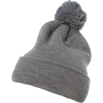 Čepice Pletená čepice s bambulí 1501P heather grey onesize