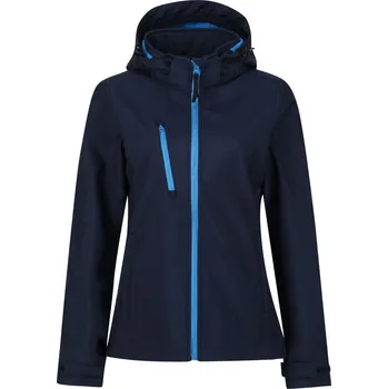 Dámská 3vrstvá softshell bunda s kapucí "Venturer" navy-french blue 10_S