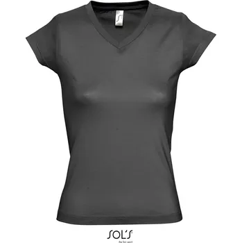 Dámské tričko Dámské tričko s výstřihem do V Moon dark grey M