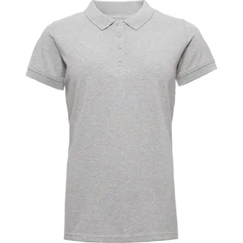 Dámské tričko Dámské piqué polo z těžké bavlny PQW grey melange XS