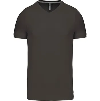 Pánské tričko s výstřihem do V K 357 dark grey 3XL