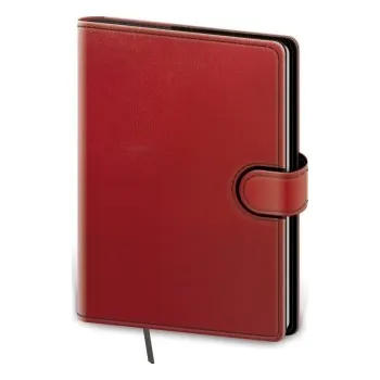 Blok Flip červenočerný linkovaný zápisník A5