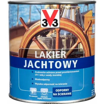 Lak na dřevo V33 Lodní lak na dřevo, odolný proti oděru, jantarový, 0,75 l