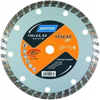 Řezný kotouč Diamantový kotouč 180x22,2 mm kontinuální turbo Vulcan J