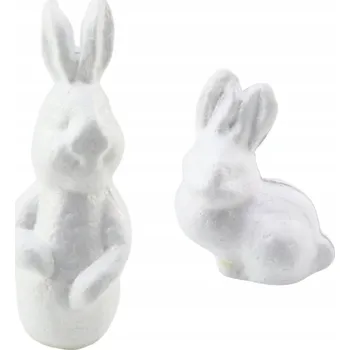 kreativní sada Sada na malování polystyrenových ozdob 4 zajíci, barvy, štětec