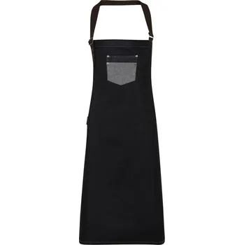 Pracovní zástěra Denim zástěra s laclem "Division" PR 136 black denim onesize