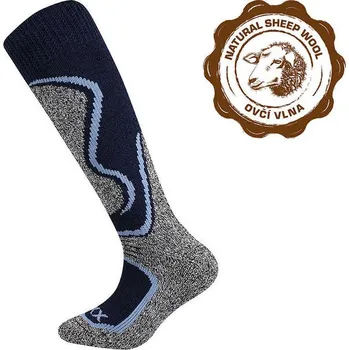 Pánské ponožky VOXX Podkolenky dětské zimní CARVING lyžařské TMAVĚ MODRÉ 35-38 110885