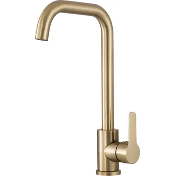 Vodovodní baterie Gamma Steel, stojánková dřezová baterie h-320, zlatá matná, GMA-BSK2-BGD