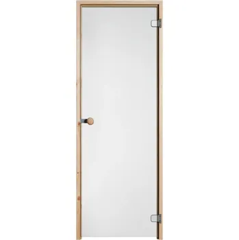 Vihtan dveře do sauny Limited, celoskleněné čiré 7X19, rám borovice