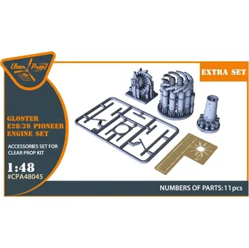 Plastikový model Clear Prop models 1/48 Gloster E28/39 Pioneer engine set