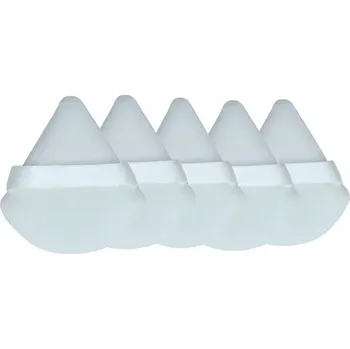 Make-up Make up houbička sametová trojúhelníková | kosmetické potřeby - bílá - 5ks