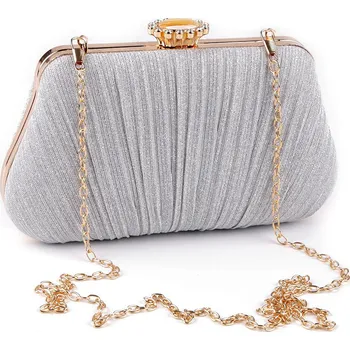 Kabelka - psaníčko s lurexovým efektem, barva 1 stříbrná