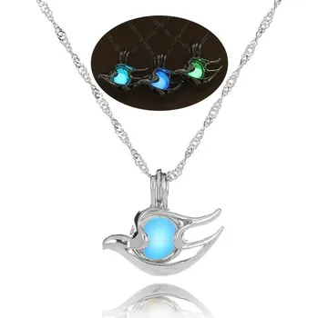 Náhrdelník Svítící náhrdelník s přívěskem | dámský náhrdelník, svítící želva - 18 , Světle modrá