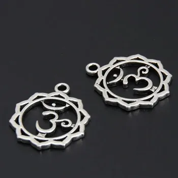 Přívěsek Čakrový přívěsek | 7 čaker mandala | ezoterický přívěsek, jógové šperky - A2913 23x19mm