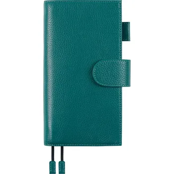 Diář Kožený obal na diář | luxusní obal, kožený diář - Pebbled Deep Teal , Pouze kryt