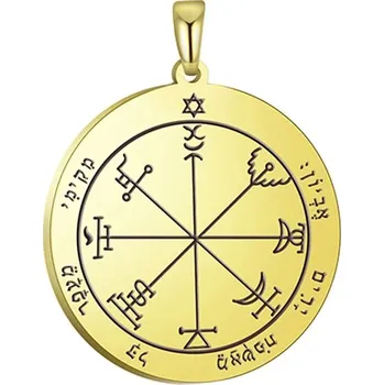 Přívěsek Talisman jupiter pro bohatství a ochranu | amulet pro bohatství | ocelový přívěsek - Jupiter 7 zlatý