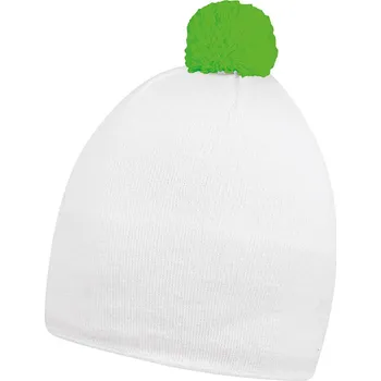 Čepice Zimní čepice Contrasting bílá-neon zelená (6Fwng) UNI