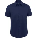 Elastická košile s krátkým rukávem Broadway dark blue M