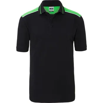Pánské tričko Pánské pracovní piqué polo - Color JN 858 black-lime green XXL