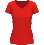Dámské tričko s výstřihem do V V-Neck T "Claire" scarlet red S