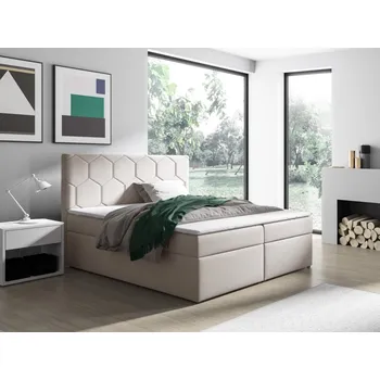 Postel Eka Kontinentální čalouněná postel MEDOX - Trinity (90x200 cm) Barva látky Trinity: (2312) Zelená