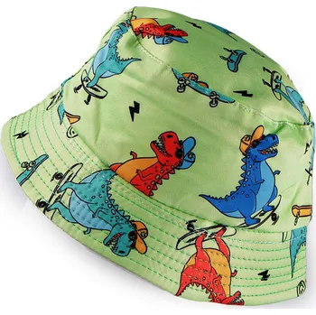 Pokrývka hlavy Dětský / chlapecký letní klobouk dinosaurus, barva 4 zelená sv.