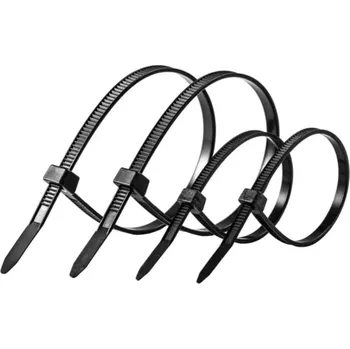 Organizace kabelů RŮZNÝ Vázací páska černá 3.6X200 - UV stabilní (100ks)