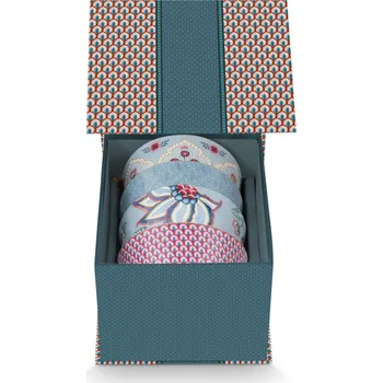 Pip Studio dárková sada 4 misek Flower Festival Oriental, modrá