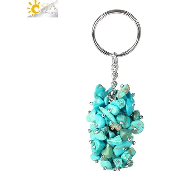 Přívěsek Krystalový přívěsek na klíče | ochranný amulet, pánský přívěsek - Tyrkysový