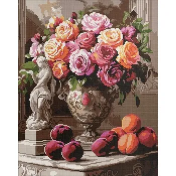 Set školních potřeb Diamentowa mozaika - Wykwintne róże 40x50cm